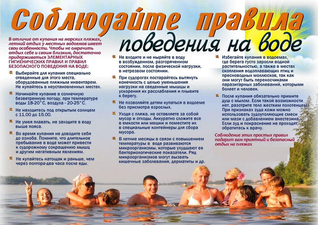 Правила поведения на воде.
